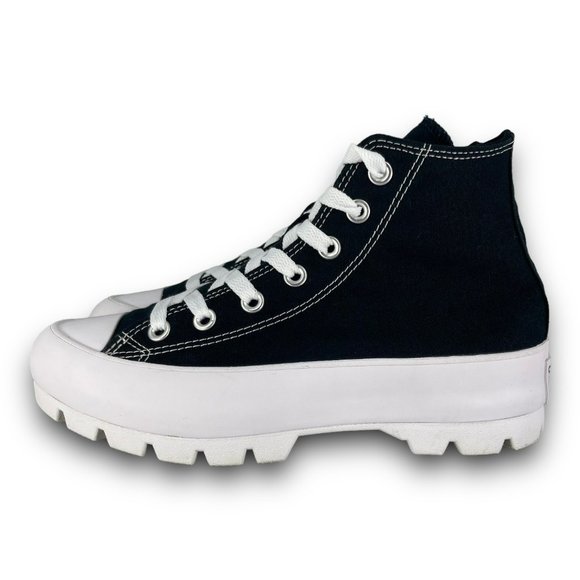 Converse Chuck Taylor All Star Lugged Sneakers 565901C High Top Black Women 7 - Picture 2 of 9